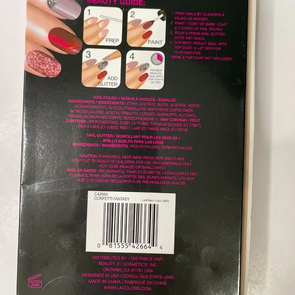 L.A. Colors 7 pieces DIY Nail Design Kit NEW in box LA Colors